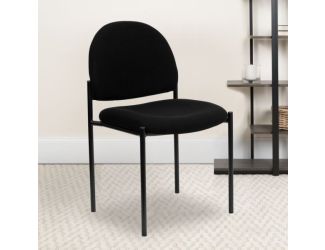 Comfort Gray Fabric Stackable Steel Side Reception Chair