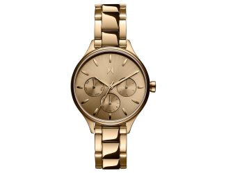 Ladies Reina Multi Eye Cascade Gold Stainless Steel Watch