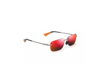 Lanakila Polarized Sunglasses Shiny Ruthenium Hawaii Lava Lens
