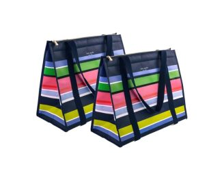 Insulated Market Tote 2pc Bundle - Sunny Day Stripe