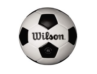 Traditional Black & White Soccer Ball Size 5 - Deflated