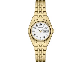 Essentials, Gold tone bracelet, White dial
