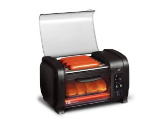 Hot Dog Roller/Toaster Oven Black