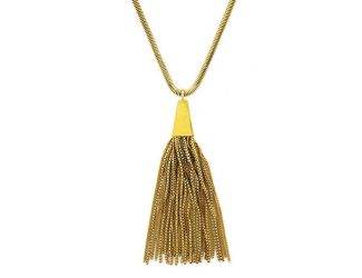 Gold Tone Tassel Necklace