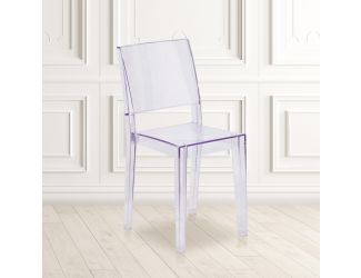 Transparent Stacking Side Chair - Armless Side Chair - Resin Stack Chair