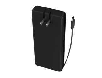 Amp Prong Max Portable Charger w/ Built-in USB-C Cable & Wall Plug