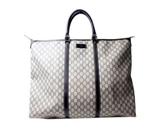Gucci GG Supreme Coated Canvas Blue Extra Large Joy Tote Overnight Bag
