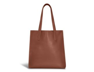 Onyx Leather Vertical Tote Size 16"x14"