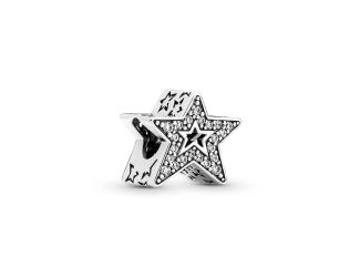 Sparkling Asymmetric Star Charm
