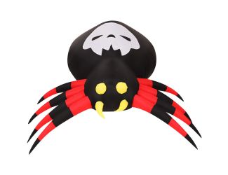 6-Ft. Wide Prelit Inflatable Spider with Disco Lights