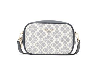 Spade Flower Coated Canvas Medium Camera Bag - Slate Blue