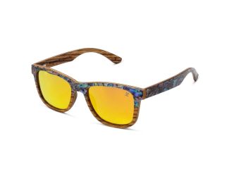 Cirque Wayfinder - Abalone Wooden Sunglasses Orange