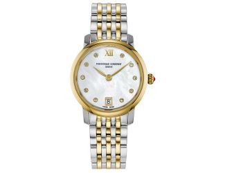 Ladies FC Slimline Quartz Two-Tone Stainless Steel Bracelet watch with White dial