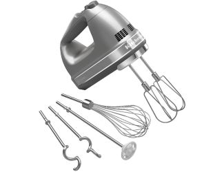 9-Speed Hand Mixer with Turbo Beater II Accessories in Contour Silver