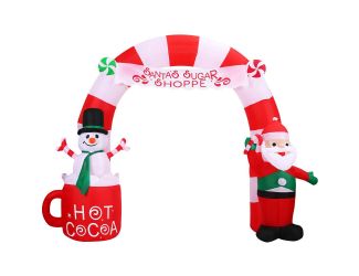 9-Ft. Wide Pre-Lit Inflatable Candy Cane Arch