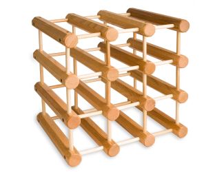 Wooden Modular Wine Rack 12-Bottle - Natural