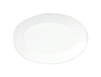 Melamine Lastra Oval Platter - White