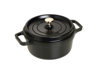 2.75qt Cast Iron Round Cocotte Matte Black