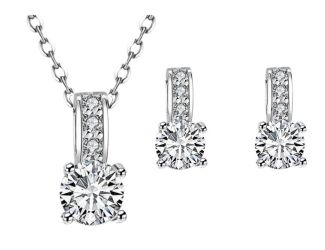 Dazzling CZ Necklace and Earring Set