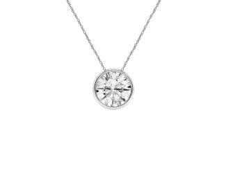Round Solitaire Pendant w/ Chain Size 0.25ct