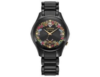 Disney Ladies' Pixar Stainless Steel Bracelet watch, Black dial