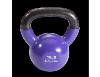Vinyl Coated Kettlebell , 15 lb
