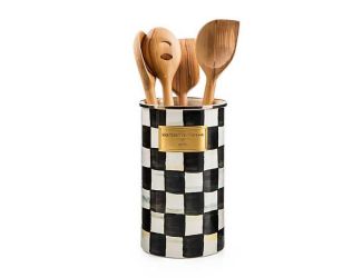 Royal Check Utensil Holder