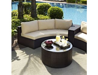 Catalina 2Pc Wicker Outdoor Sectional Patio Furniture Set