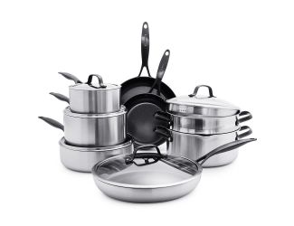 Venice Pro Noir Ceramic Nonstick 3-Ply 13pc Cookware Set