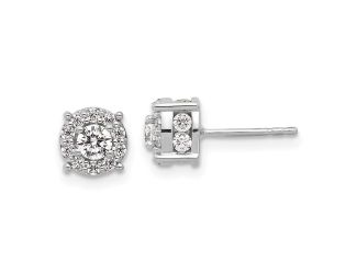 14k White Gold Lab Grown Diamond Fashion Earrings, 1ctw