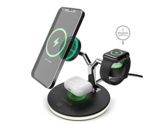 HyperGear MaxCharge 3-in-1 Wireless Charging Stand with 15W Magnetic Wireless Fast Charge