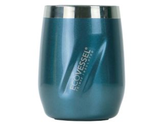 EcoVessel Port 10oz TriMax Triple Insulated Wine Cup/Rocks Glass w/Tritan Lid - White Pearl