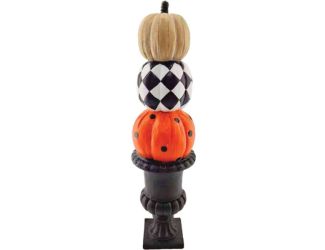 52-in. Stacked Pumpkins in Urn Decoration