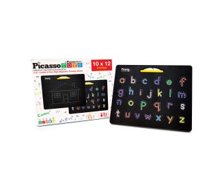 Large 12"x10" Magnetic Drawing Board w/ Alphabet and Freestyle