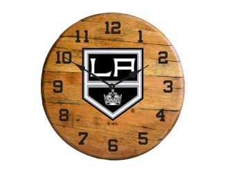 Los Angeles Kings Oak Barrel Clock