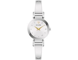 Ladies' Marc Anthony Stainless Steel Bangle watch, Silver-White dial