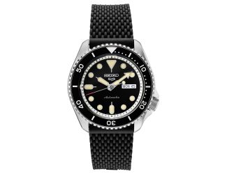 Mens Seiko 5 Sports SS Black Dial