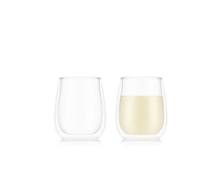2pc SKAL Double Wall White Wine Glasses