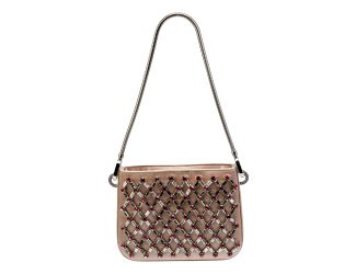 Miu Miu Sassy Crystal Embellished Powder Pink Satin Handbag