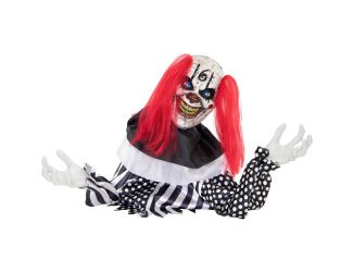 Animatronic Groundbreaker Clown with Lights and Sound, Indoor or Covered Outdoor Halloween Decoratio
