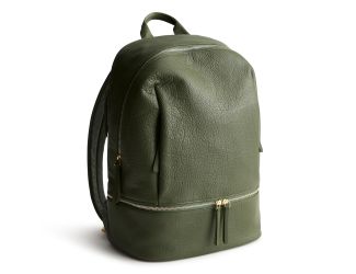 Chancery Backpack-Bronze Green-Leather