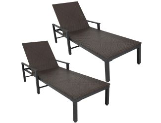 Biscayne Wicker 2pc Chaise Lounge Set