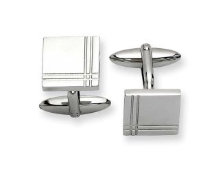 Stainless Steel Polished Cuff Links