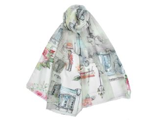 Bellagio Whimsical Cupro Scarf
