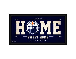 10" x 20" Home Sweet Home Framed Collage - Edmonton Oilers