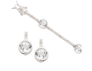 White Topaz Bracelet & Earring Set