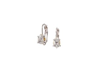 Beijos 8X5mm CZ Pear Shape Prong Set Earrings, Rhod3/4"L x 5/16"W x 1/2"Deepium With Clear Stones