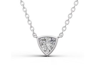 Trillion Lab Diamond Solitaire Pendant Size 0.5 CTW