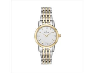 Ladies Two Tone Bracelet Watch with Diamond Markers