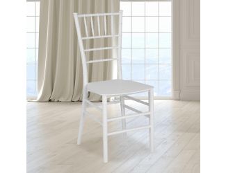 White Stackable Resin Chiavari Chair - Banquet and Event Furniture